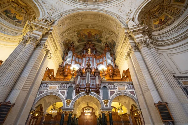 Berlijn Duitsland Sep 2019 Berlijnse Kathedraal Pijp Orgel Berlijn Duitsland — Stockfoto