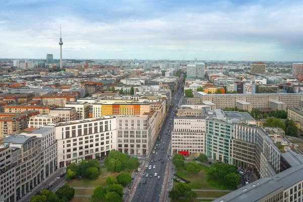 Vista Aérea Leipziger Platz Octogonal Square Berlin Skyline Berlín Alemania — Foto de Stock