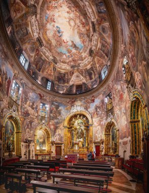 Madrid, İspanya - 23 Mart 2019: Saint Anthony Kilisesi (San Antonio de los Alemanes) - Madrid, İspanya