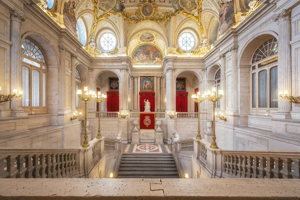 Madrid Spanien März 2019 Große Treppe Königlichen Palast Von Madrid — Stockfoto