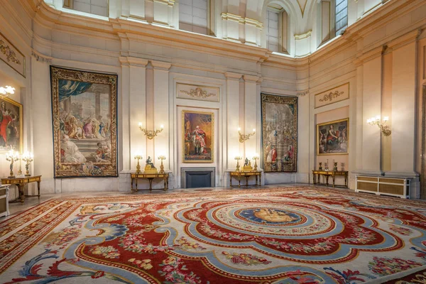 Madrid Spain Mar 2019 Hall Halberdiers Salon Alabarderos Royal Palace — Stock Photo, Image