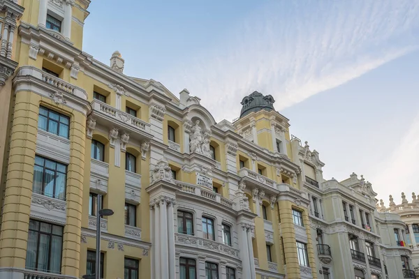 Madrid Spain Mar 2019 Edificio Seguros Estrella Building Gran Street — стокове фото