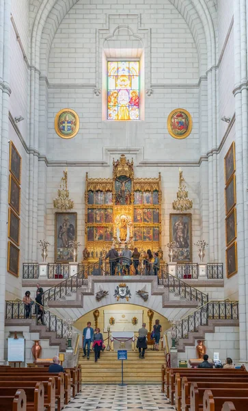 Madrid Spain Mar 2019 Altar Virgin Almudena Almudena Cathedral Interior — стокове фото