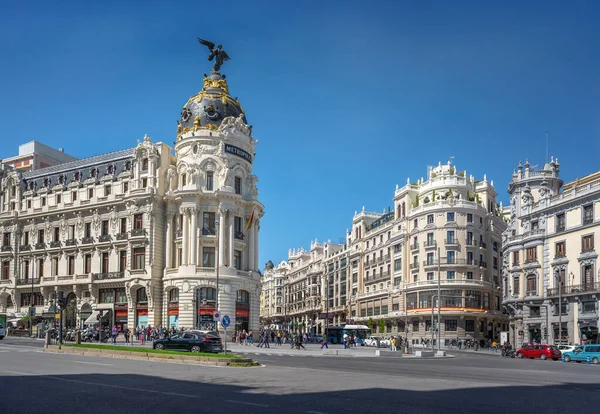 Madrid Spain Mar 2019 Edificio Metropolis Building Calle Alcala Gran — стокове фото