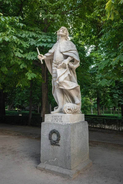 Madrid Spanien Juni 2019 Statue Von König Alfonso Von Aragon — Stockfoto