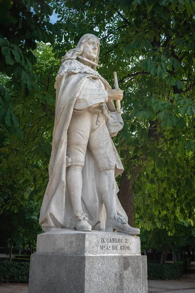 Madrid Espagne Juin 2019 Statue Roi Charles Espagne Carlos Espana — Photo