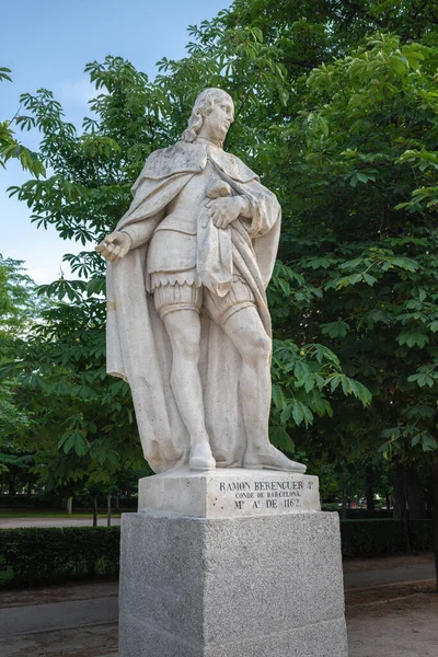 Madrid Espagne Juin 2019 Statue Comte Barcelone Ramon Berenguer Ramon — Photo