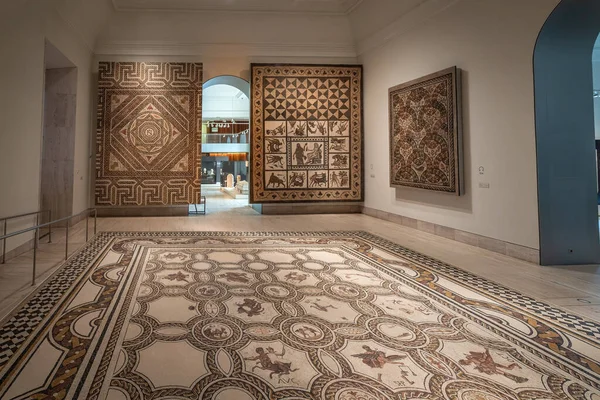 Madri Espanha Junho 2019 Mosaicos Romanos Hispânia Museu Arqueológico Nacional — Fotografia de Stock