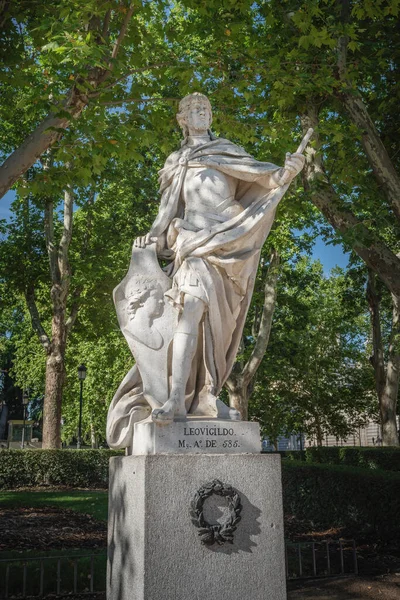 Madrid Spanien Juni 2019 Statue Des Westgotischen Königs Liuvigildo Leovigildo — Stockfoto