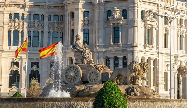 Fountain Cybele Plaza Cibeles Madrid Spain — Stock Photo, Image