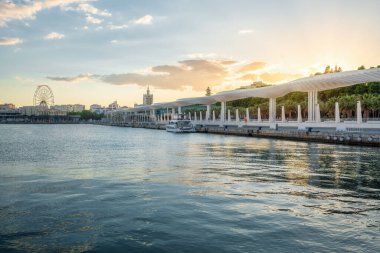 Paseo del Muelle Uno - Malaga, Endülüs, İspanya
