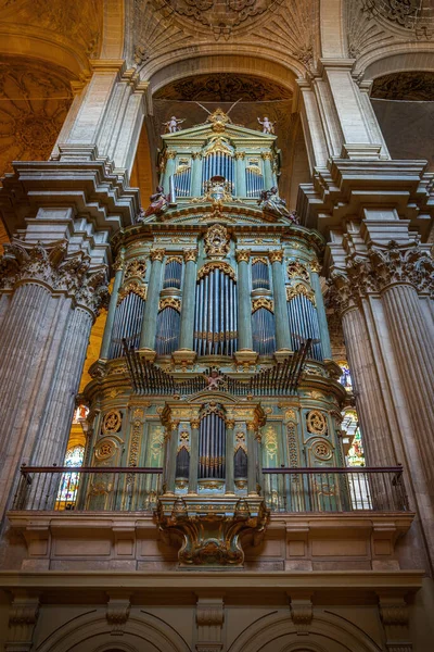 Malaga Spain May 2019 Pipe Organ Malaga Cathedral Malaga Andalusia — 스톡 사진