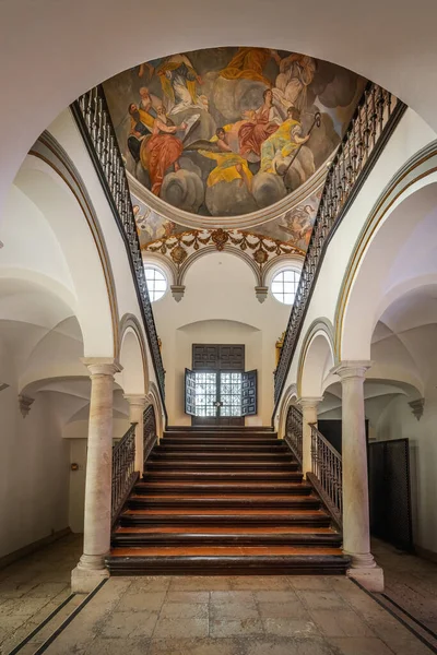 Malaga Spain May 2019 Imperial Stairs Bishops Palace Episcopal Palace — 스톡 사진