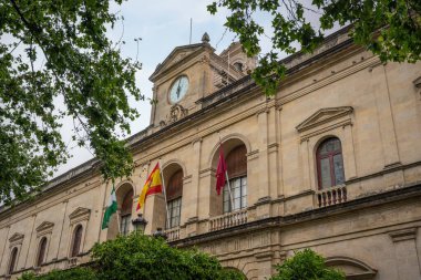 Plaza Nueva Meydanı 'ndaki Seville Belediye Binası Sevilla, Endülüs, İspanya