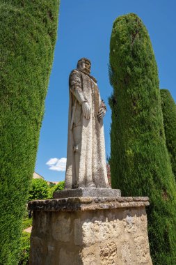 Cordoba, İspanya - 11 Haziran 2019: Alcazar de los Reyes Cristianos Gardens - Cordoba, Endülüs, İspanya