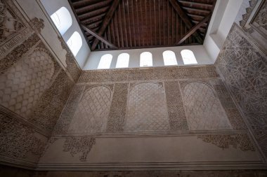 Cordoba, İspanya - 11 Haziran 2019: Cordoba Sinagogu İçişleri - Cordoba, Endülüs, İspanya