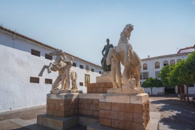 Cordoba, İspanya - 12 Haziran 2019: Manolete Anıtı - Cordoba, Endülüs, İspanya