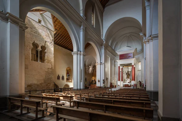 Córdoba Espanha Junho 2019 Igreja Santiago Apostol Interior Com Antigo — Fotografia de Stock