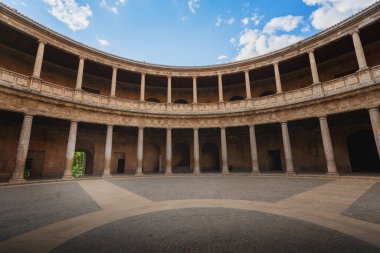 Alhambra 'daki Charles V Sarayı - Granada, Endülüs, İspanya