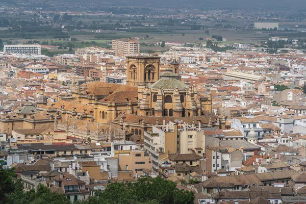 グラナダ大聖堂の空中写真 グラナダ アンダルシア スペイン — ストック写真