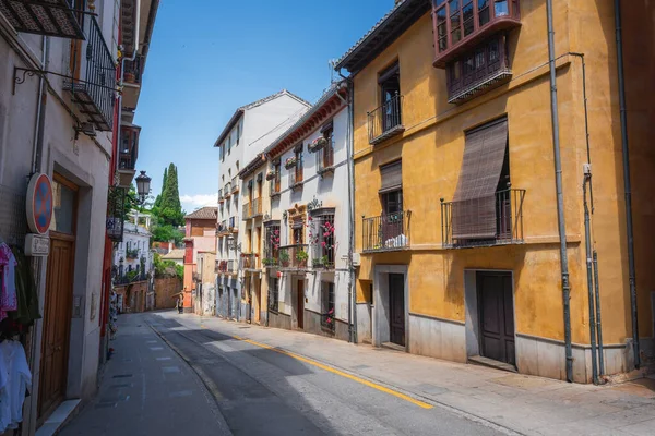 Cuesta Gomerez Caddesi Granada Endülüs Spanya — Stok fotoğraf