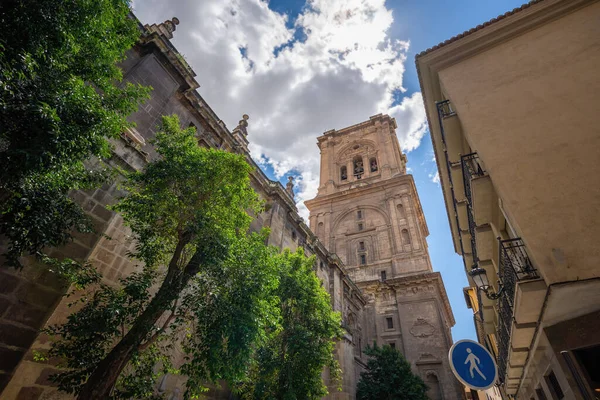 Glockenturm Der Kathedrale Granada Granada Andalusien Spanien — Stockfoto
