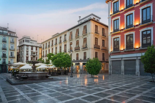 Plaza Nueva Meydanı Sunset Granada Endülüs Spanya — Stok fotoğraf