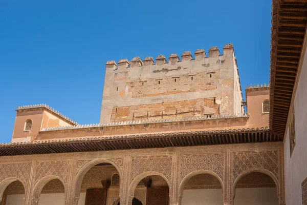 Granada Spagna Giugno 2019 Torre Comares Palazzi Nasridi Dell Alhambra — Foto Stock