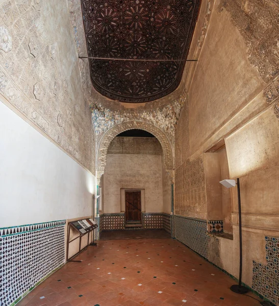 Granada Hiszpania Czerwca 2019 Sala Łodzi Sala Barca Nasrid Palace — Zdjęcie stockowe