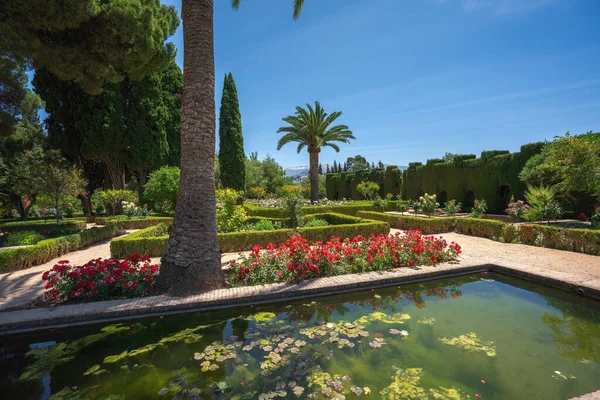 Granada Spanya Haziran 2019 San Francisco Bahçeleri Alhambra Granada Endülüs — Stok fotoğraf