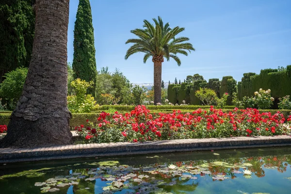 グラナダ スペイン 6月5 2019 アルハンブラ宮殿のサンフランシスコ庭園 グラナダ アンダルシア スペイン — ストック写真