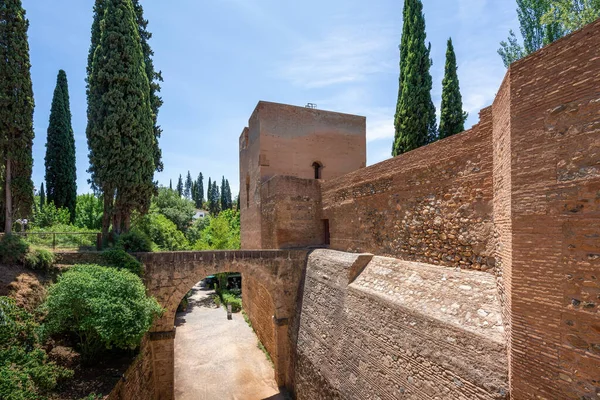 Granada Spanyolország 2019 Június Víztorony Torre Del Agua Alhambra Granada — Stock Fotó