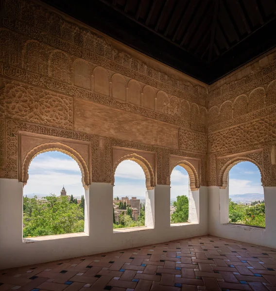 Granada Spagna Giugno 2019 Generalife Palace Lookout Con Vista Sull — Foto Stock