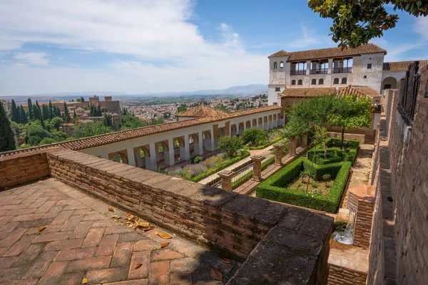 Granada Spanyolország 2019 Június Generalife Palace View Both Courtyards Alhambra — Stock Fotó