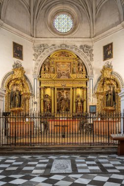 Granada, İspanya - 25 Mayıs 2019: Granada Katedrali İçişleri 'nde St. Lucia Şapeli (Capilla Santa Lucia)