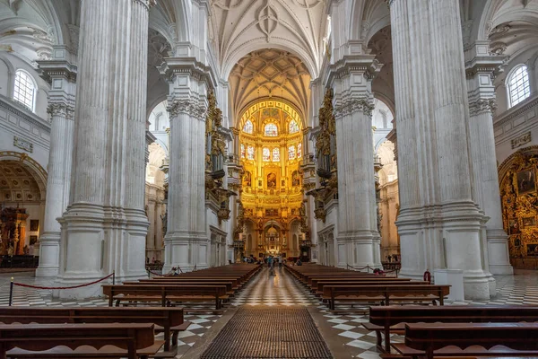 Granada Spanya Mayıs 2019 Granada Katedrali Altar Nave Granada Endülüs — Stok fotoğraf