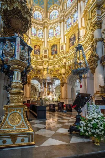グラナダ スペイン 2019年5月25日 グラナダ大聖堂の祭壇内装 グラナダ アンダルシア スペイン — ストック写真