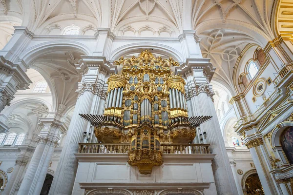 Granada Spanya Mayıs 2019 Granada Katedrali Çişleri Boru Organı Granada — Stok fotoğraf