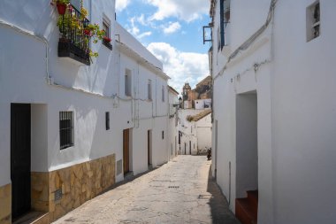 Beyaz saraylı sokaklar - Arcos de la Frontera, Cadiz, İspanya