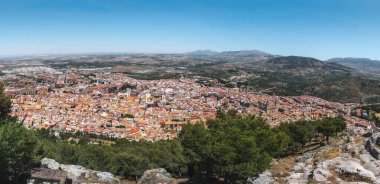 Jaen 'in panoramik hava görüntüsü - Jaen, İspanya