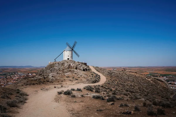 Vista Alegre Szélmalom Cerro Calderico Consuegra Castilla Mancha Spanyolország — Stock Fotó