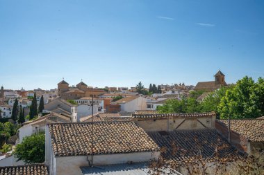 Ubeda Skyline ile Casa de las Torres ve San Pedro Kilisesi - Ubeda, Jaen, İspanya