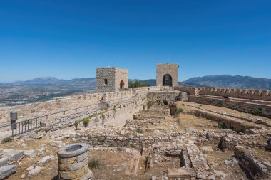 Jaen, İspanya - 1 Haziran 2019: Santa Catalina Şatosu Jaen, İspanya