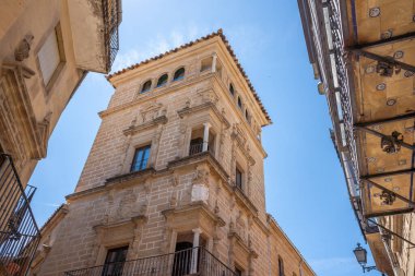 Ubeda, İspanya - 2 Haziran 2019: Guadiana Kontları Sarayı - Ubeda, Jaen, İspanya