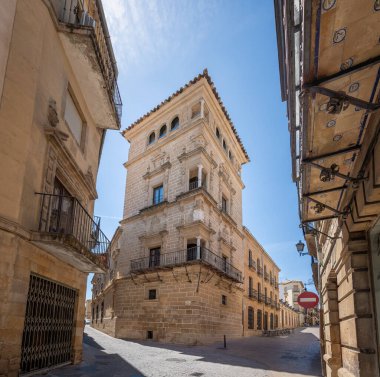 Ubeda, İspanya - 2 Haziran 2019: Guadiana Kontları Sarayı - Ubeda, Jaen, İspanya