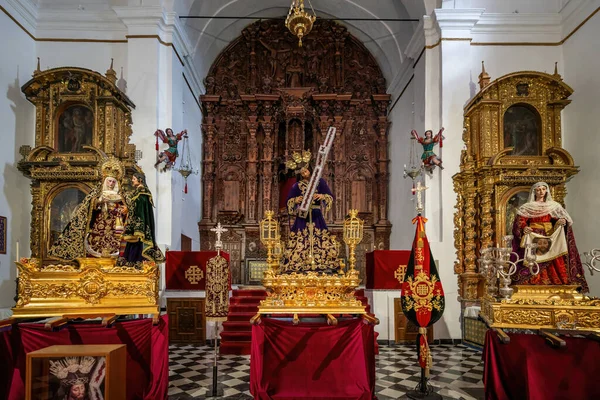 Arcos Frontera Spagna Aprile 2019 Altare Della Chiesa San Agustin — Foto Stock