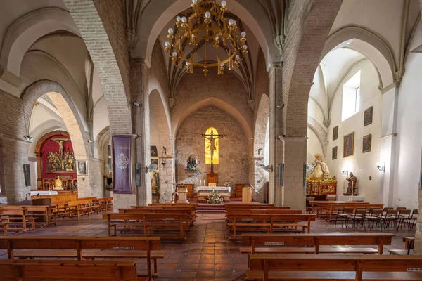 Jaen Espanha Junho 2019 Igreja Magdalena Interior Com Altar Nave — Fotografia de Stock