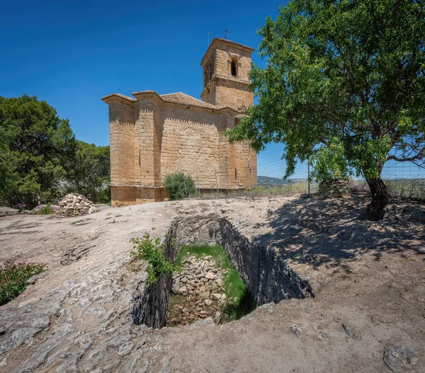 Stock image Silo or Dungeon of the Nasrid Alcazaba at Iglesia de la Villa Church former Montefrio Castle - Montefrio, Andalusia, Spain