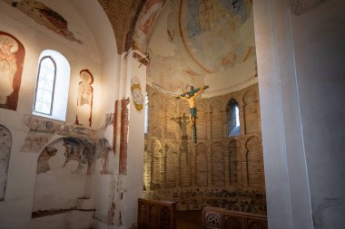 Toledo, İspanya - 27 Mart 2019: Cristo de la Luz Kilisesi İçişleri Camii - Toledo, İspanya