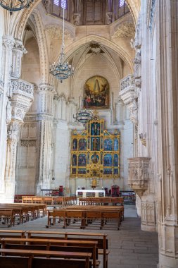 Toledo, İspanya - 27 Mart 2019: San Juan de los Reyes Manastırı Kilise İçişleri